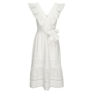 St. Roche Wonderland Midi Dress Ivory NWT Regencycore Bridgerton French Chic